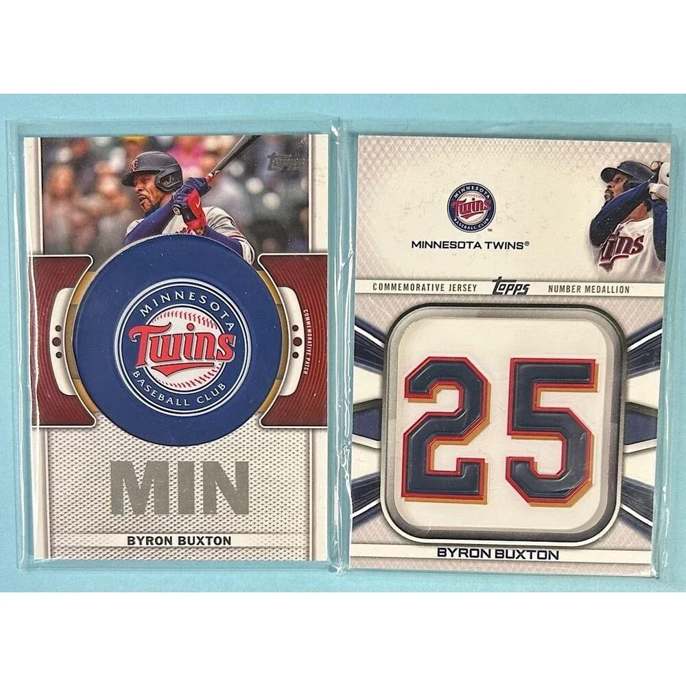2022 & 2023 Topps - Team Logo  Comm Patches Byron Buxton #TLP-BBX#JNM-BBU - Picture 1 of 2